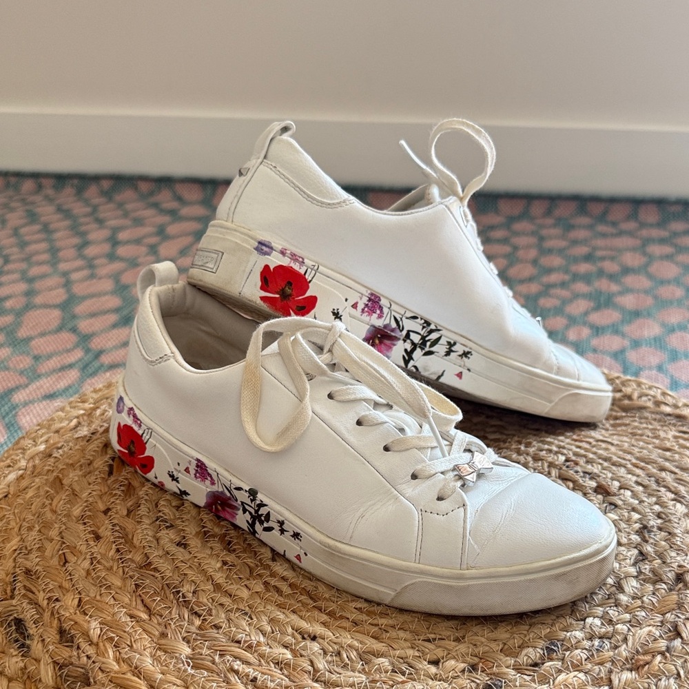 Floral Ted Baker White Women's Sneakers